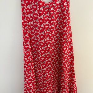 Zara floral midi skirt